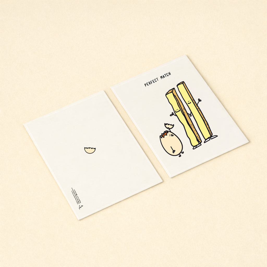 Carte postale perfect match mouillettes
