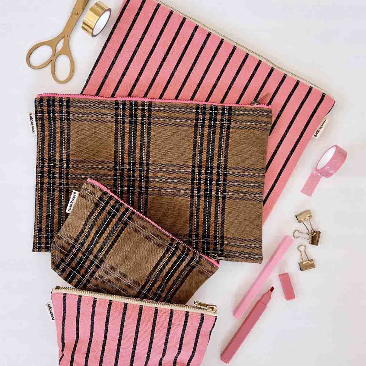 Lili pochette rayure tennis funky pink