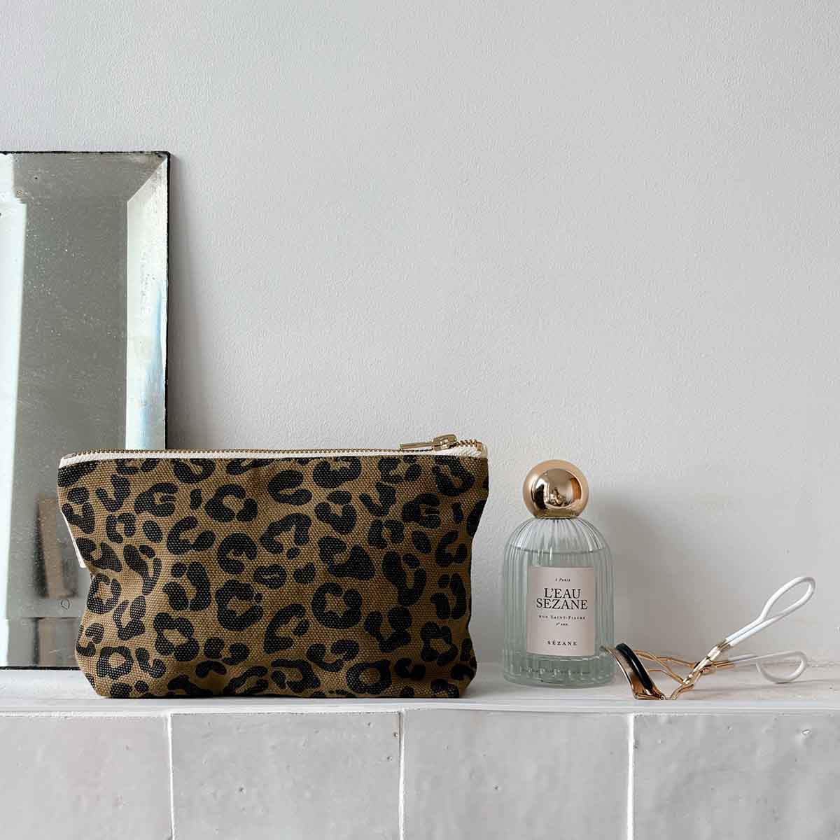 Pochette sofia en coton graou olive