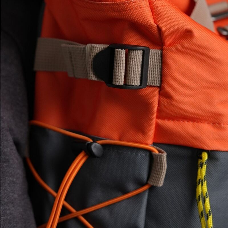 ROLLTOP Sac à dos en 100% polyester recyclé Roll-top - Ardoise et orange