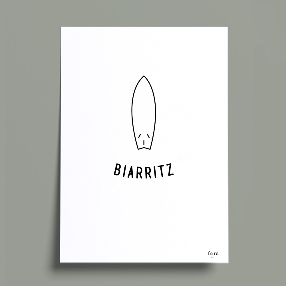Affiche a4 biarritz