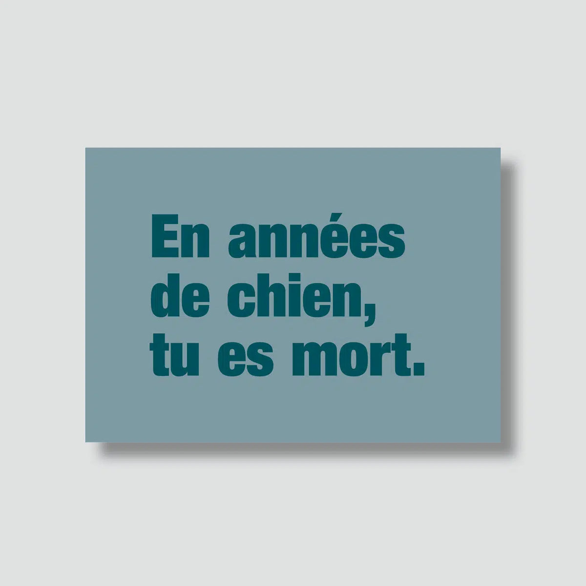 Carte "Anniversaire" : En Années De Chien tu es mort