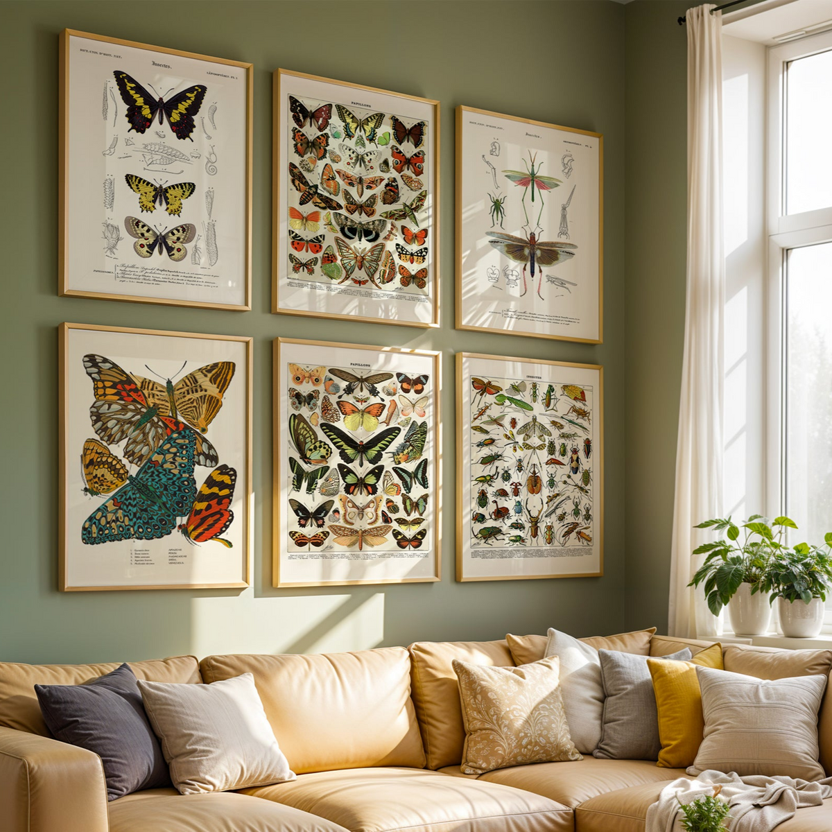 Affiche papillons exotiques 50x70