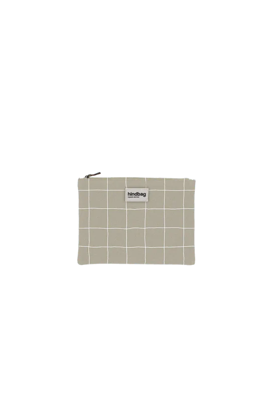 Pochette Ema Carreaux argile/blanc