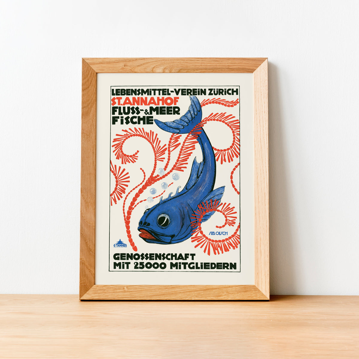 AFFICHE FLUSS & MEERFISCHE 30 X 40