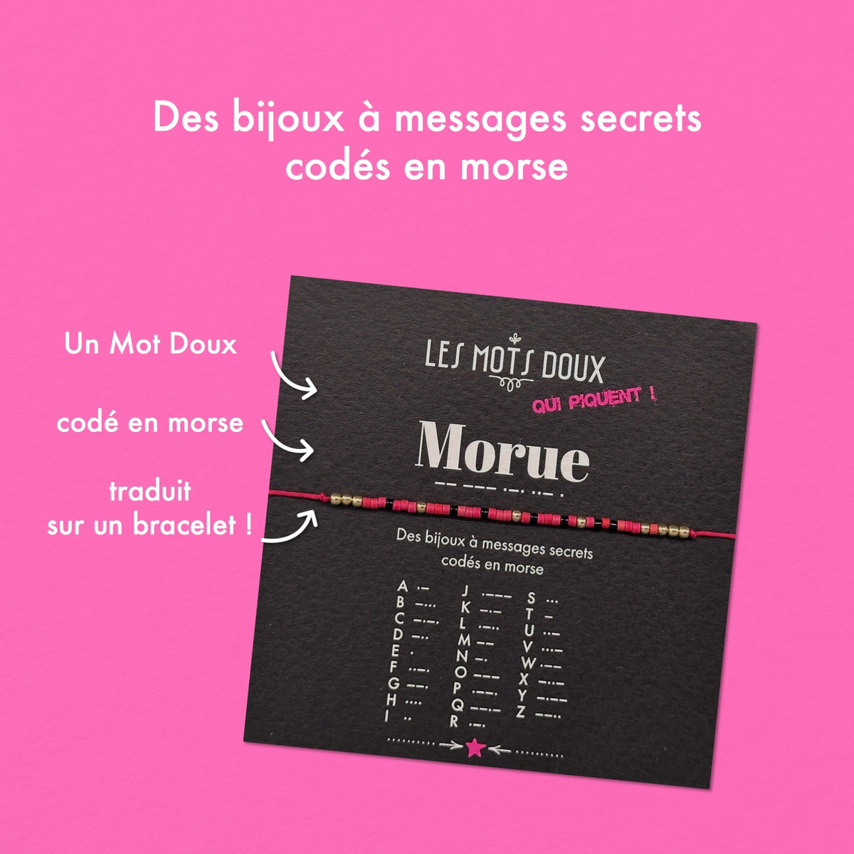 Bracelet qui pique morue rose or