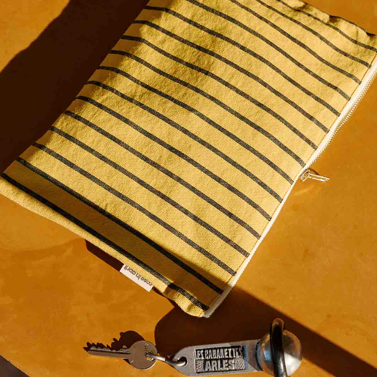 Lili pochette rayure tennis bambou