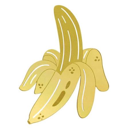 Brass Bookmark - Cabana Banana
