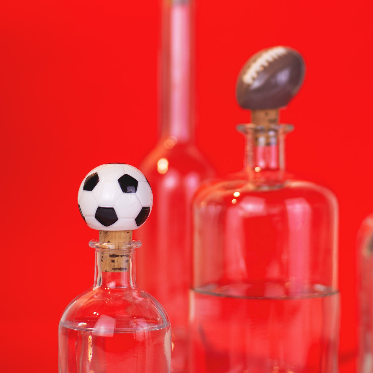 Bottlesealer Soccer Ball Blanc Bouchon de bouteille Env. 4,5 x 4,5 x 6,5 cm Porc