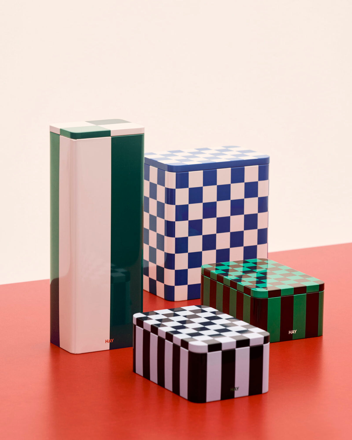 Tin Container-Small-Green and dark blue
