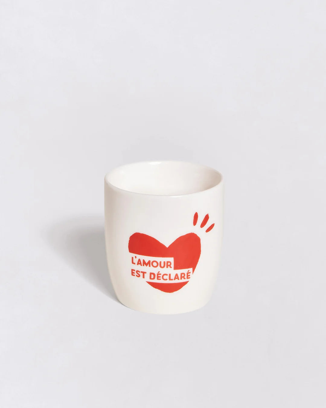 La bougie tasse L'amour est déclaré - rouge
