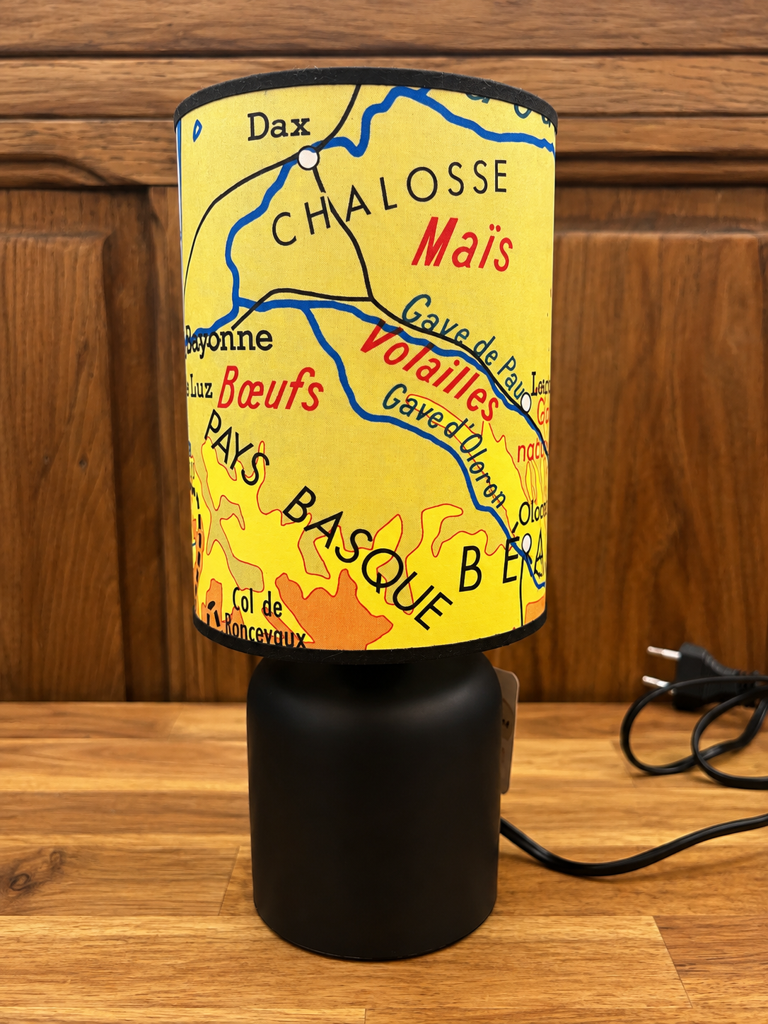 Lampe de chevet Cote basque Béarn jaune