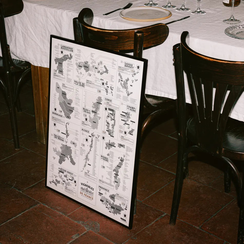 Affiche Vignobles français 40X50