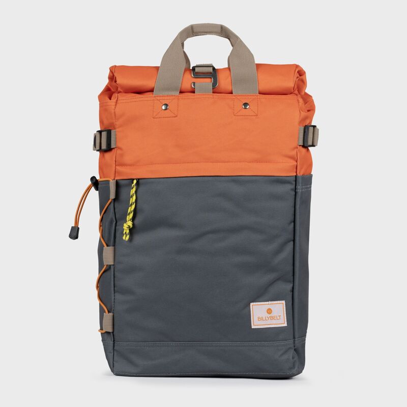 ROLLTOP Sac à dos en 100% polyester recyclé Roll-top - Ardoise et orange