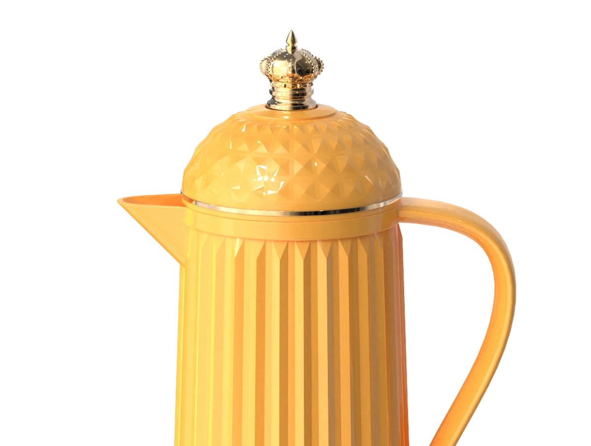 Thermos bottle crown bright yellow