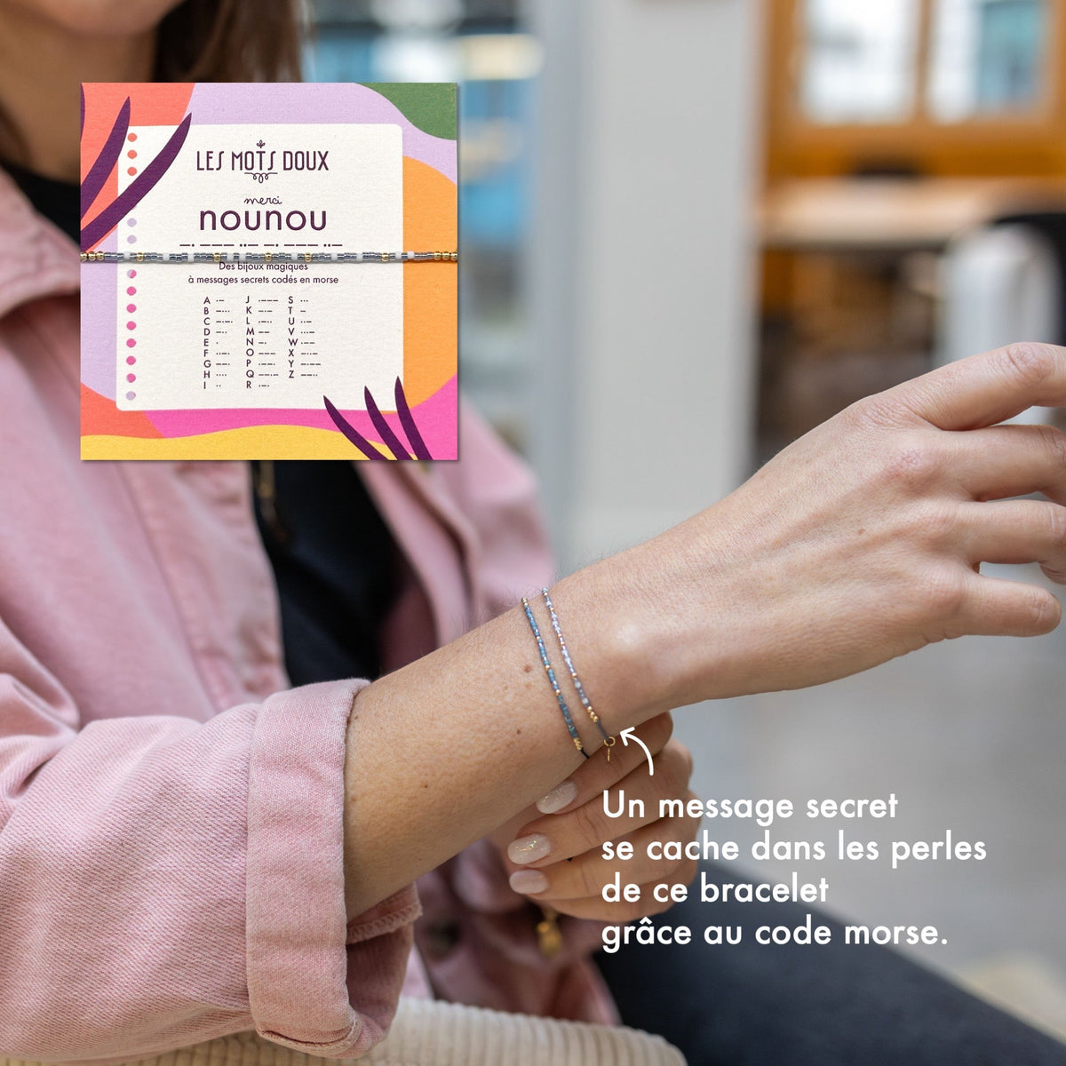 Bracelet morse nounou or