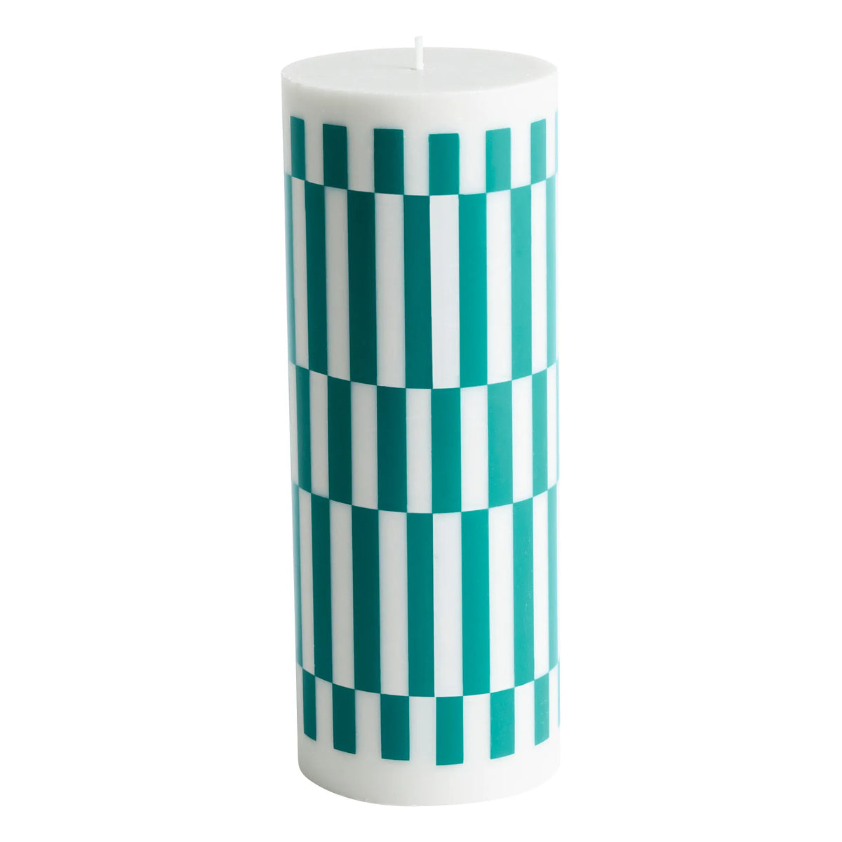 Colonne Bougie Grande Gris clair et vert