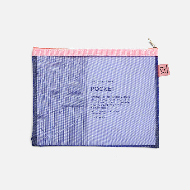 Pochette S Bleu - Blue Mesh Pocket