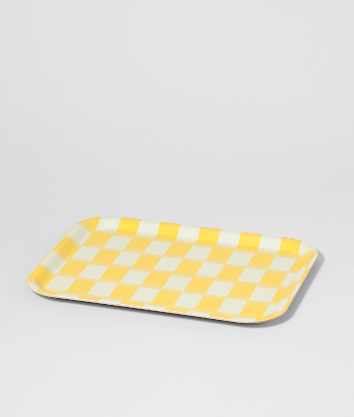 PLATEAU - Yellow Gradient Check Rectangle Tray