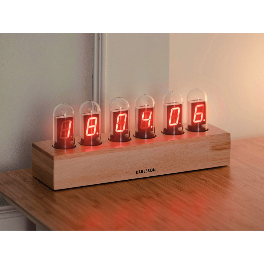 Table-Clock-Cathode-Oak / Table Clock Cathode Oak