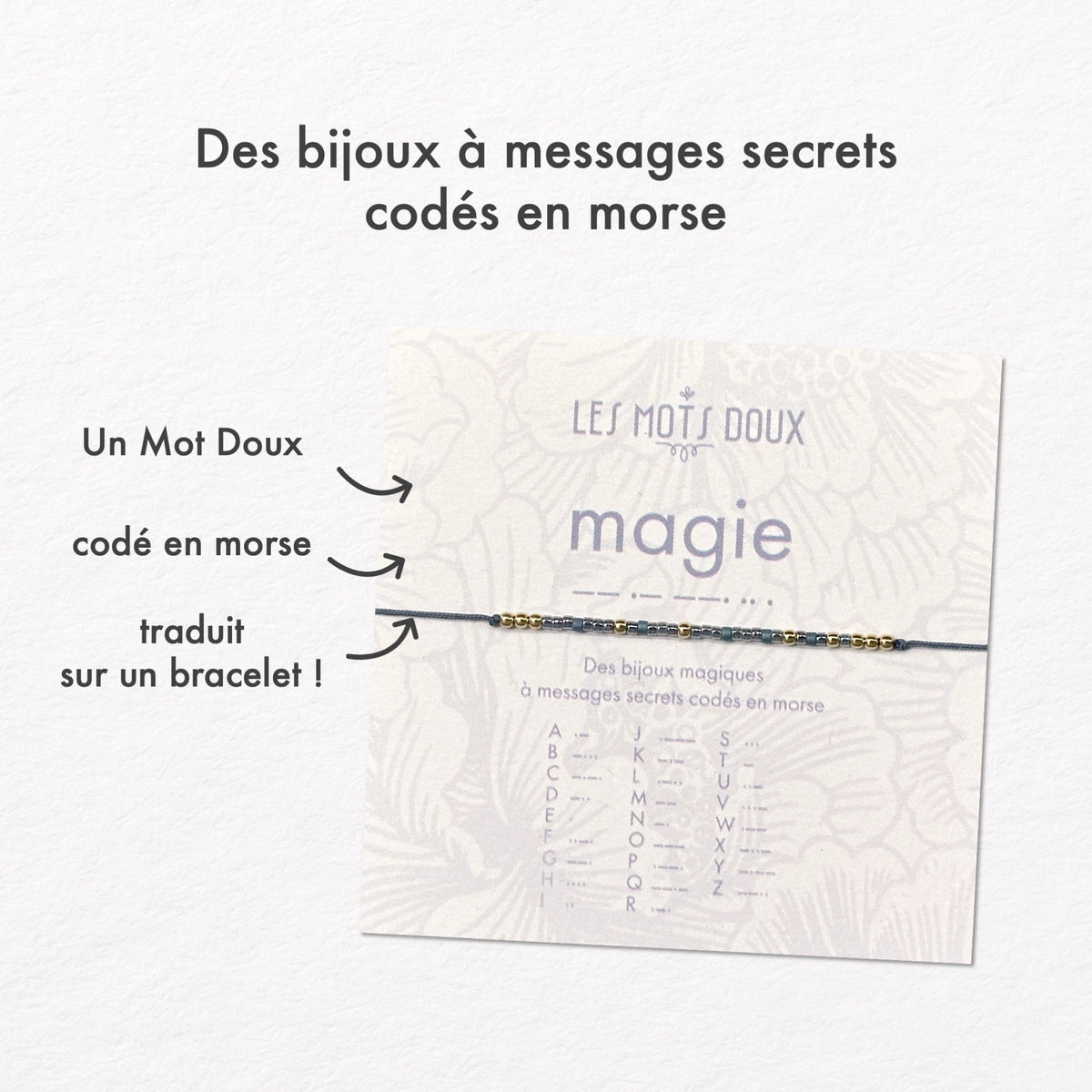 Bracelet pastel magie silver grey or
