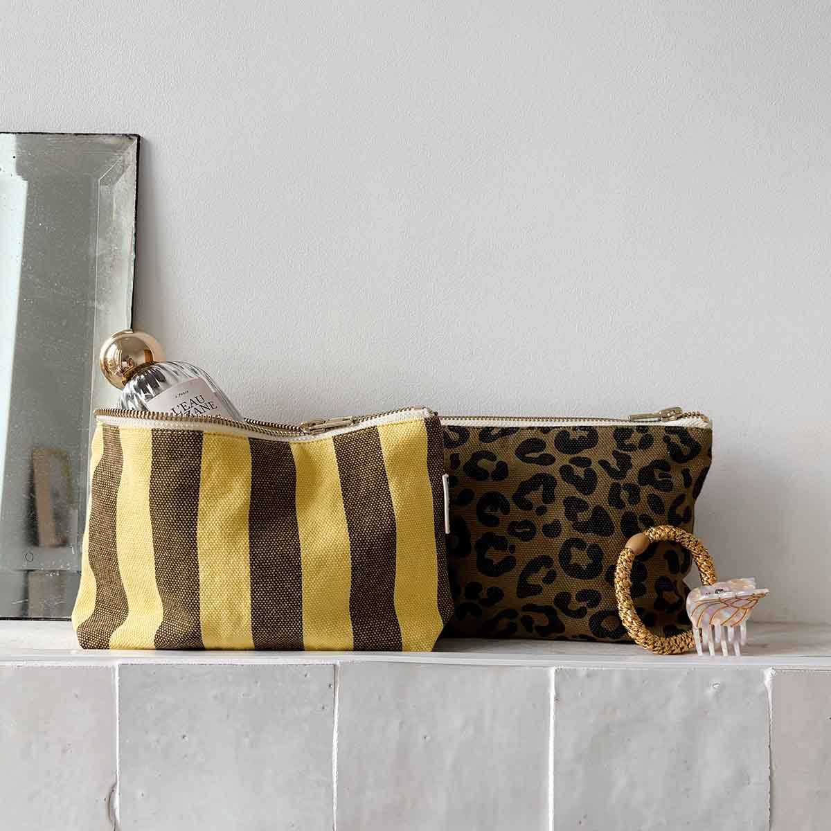 Pochette sofia en coton graou olive