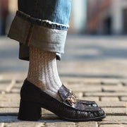 Coton melange pattern socks Bleu