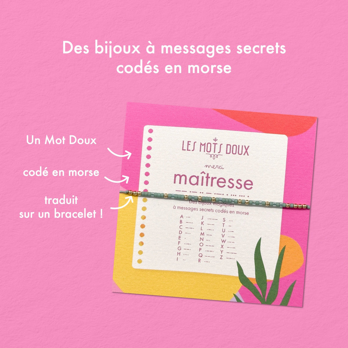 Bracelet morse maitresse or