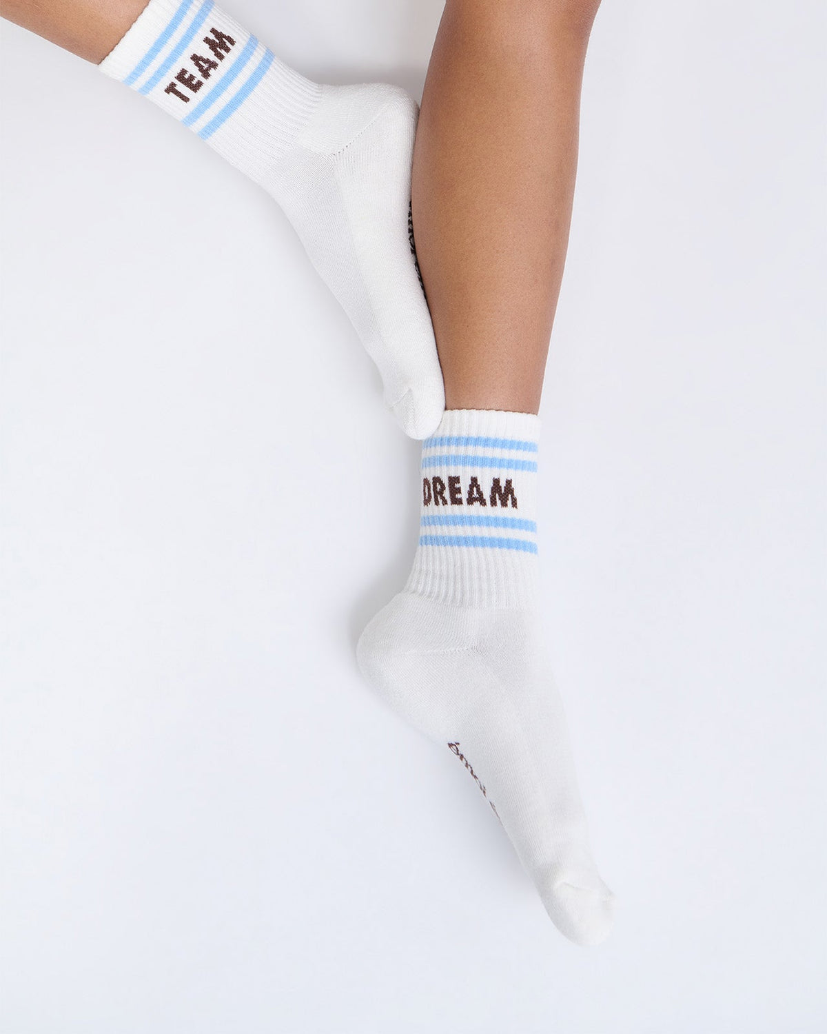 Les chaussettes Dream team - crème et bleu - 42/46