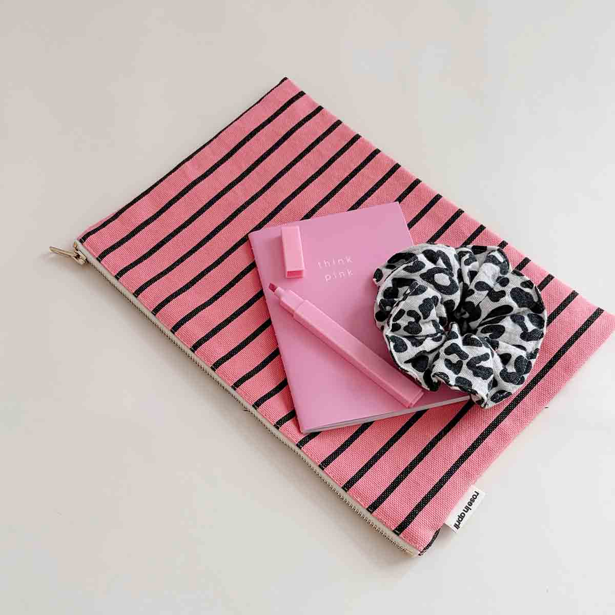 Lili pochette rayure tennis funky pink