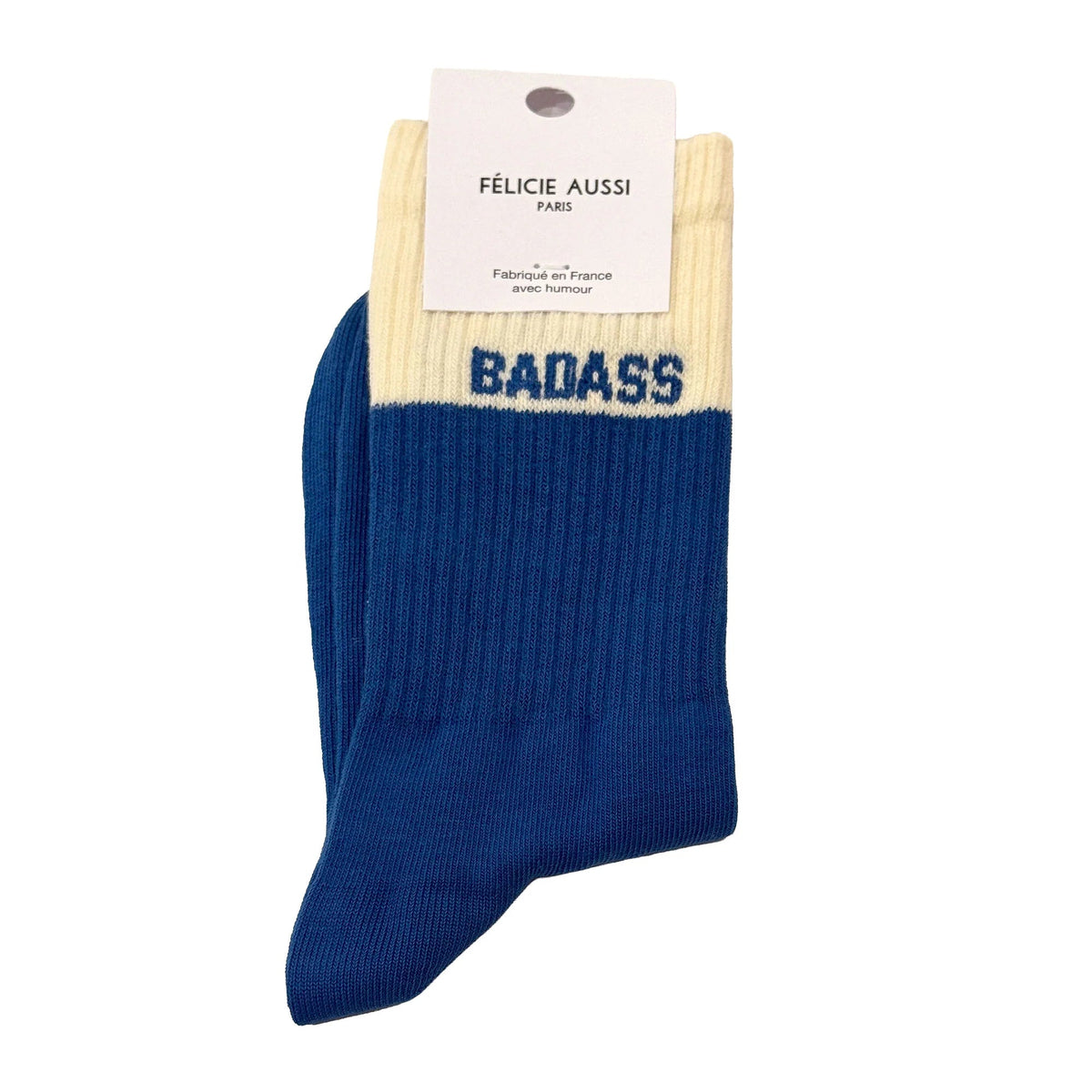 Chaussettes badass bicolore bleu 36/40
