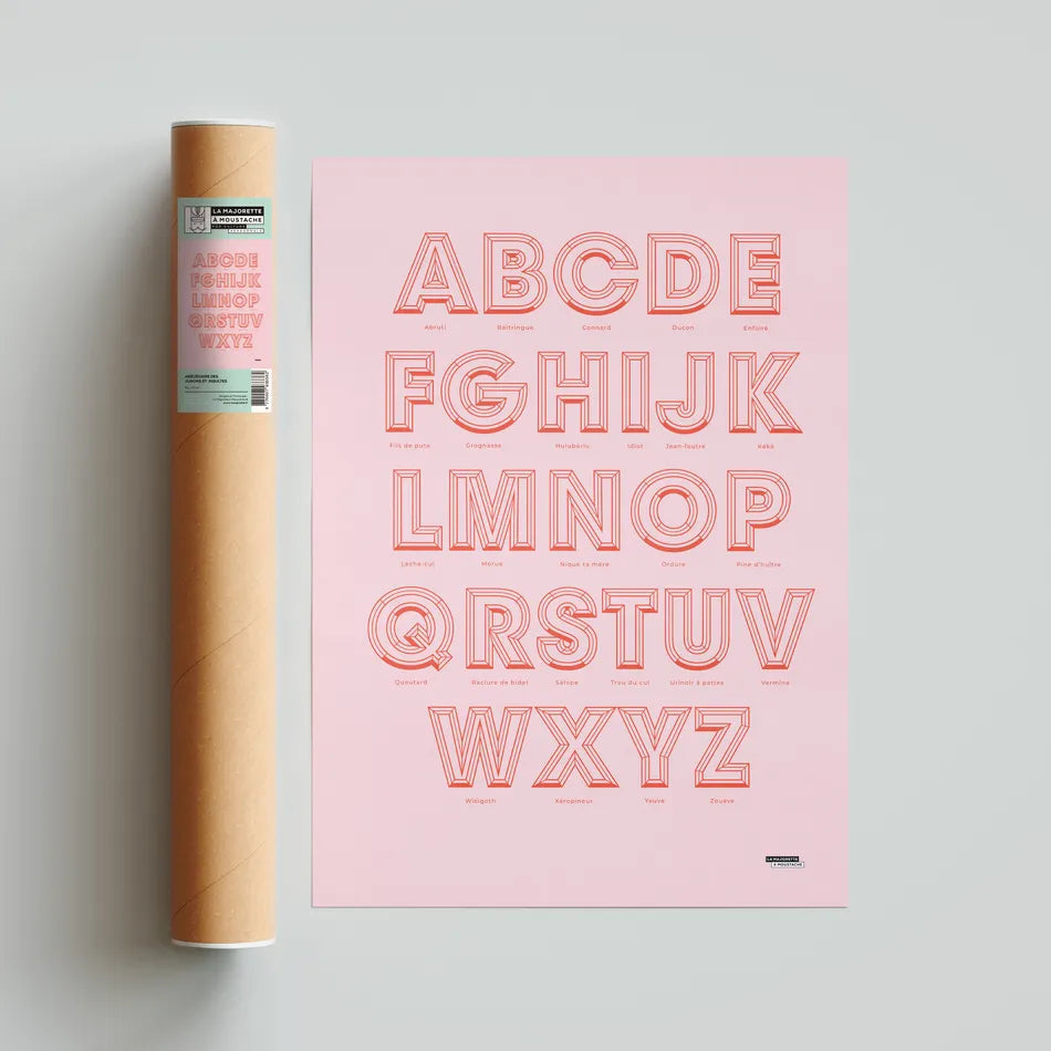 Affiche ABCDaire des Jurons et Insultes | #AFFABCD50X70