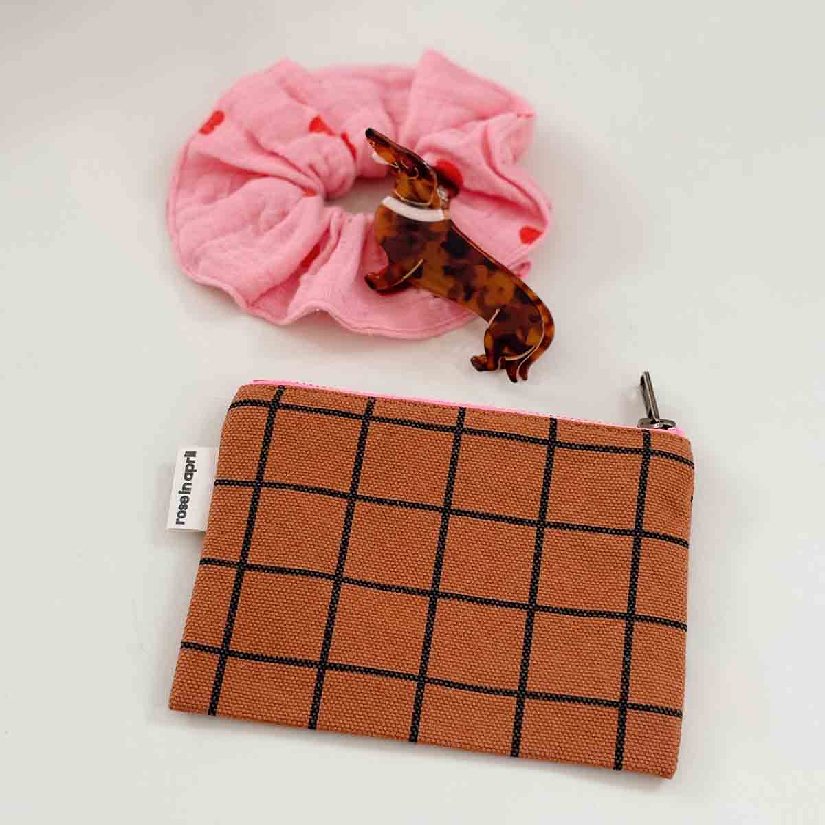 MARIE PORTE MONNAIE CHECK GINGER ZIP NEON PINK