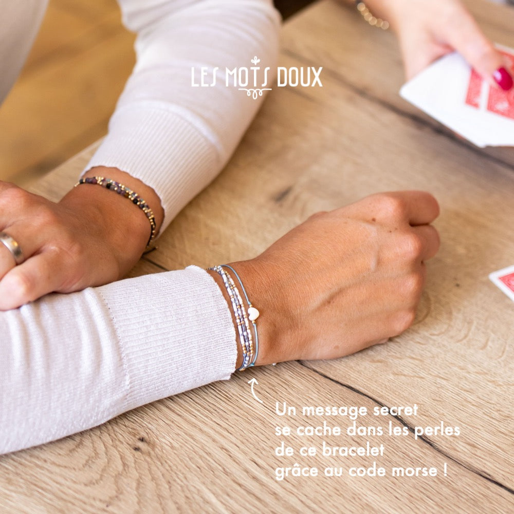 Bracelet pastel magie silver grey or