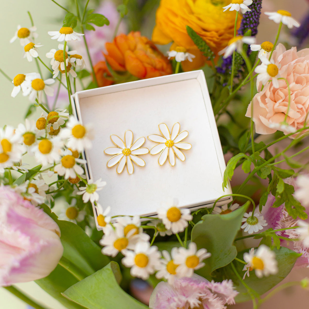 Boucles d'oreilles Marguerite