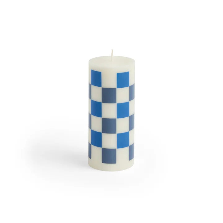 Column Candle Off White & Blue / S Damier