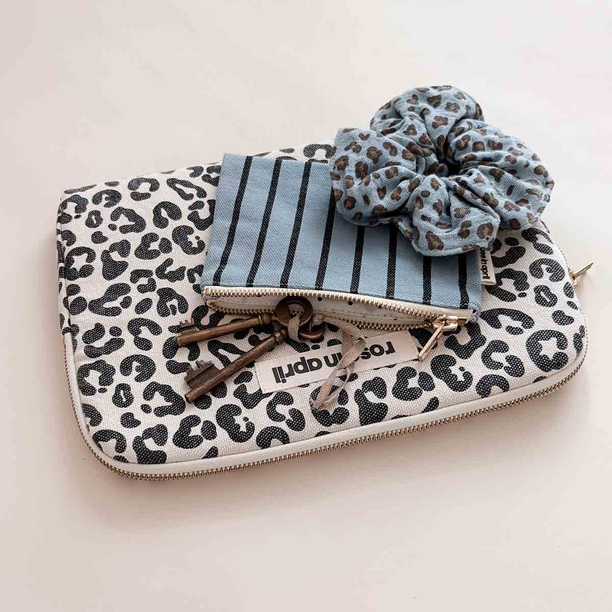 Chouchou Mini leopard sky blue