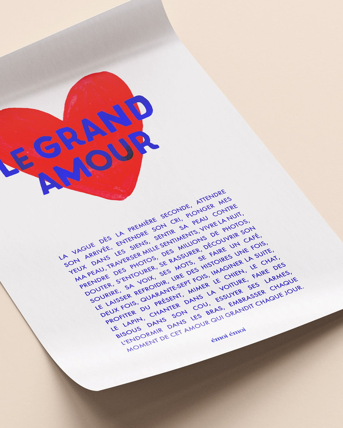 L'affiche Le grand amour - A3