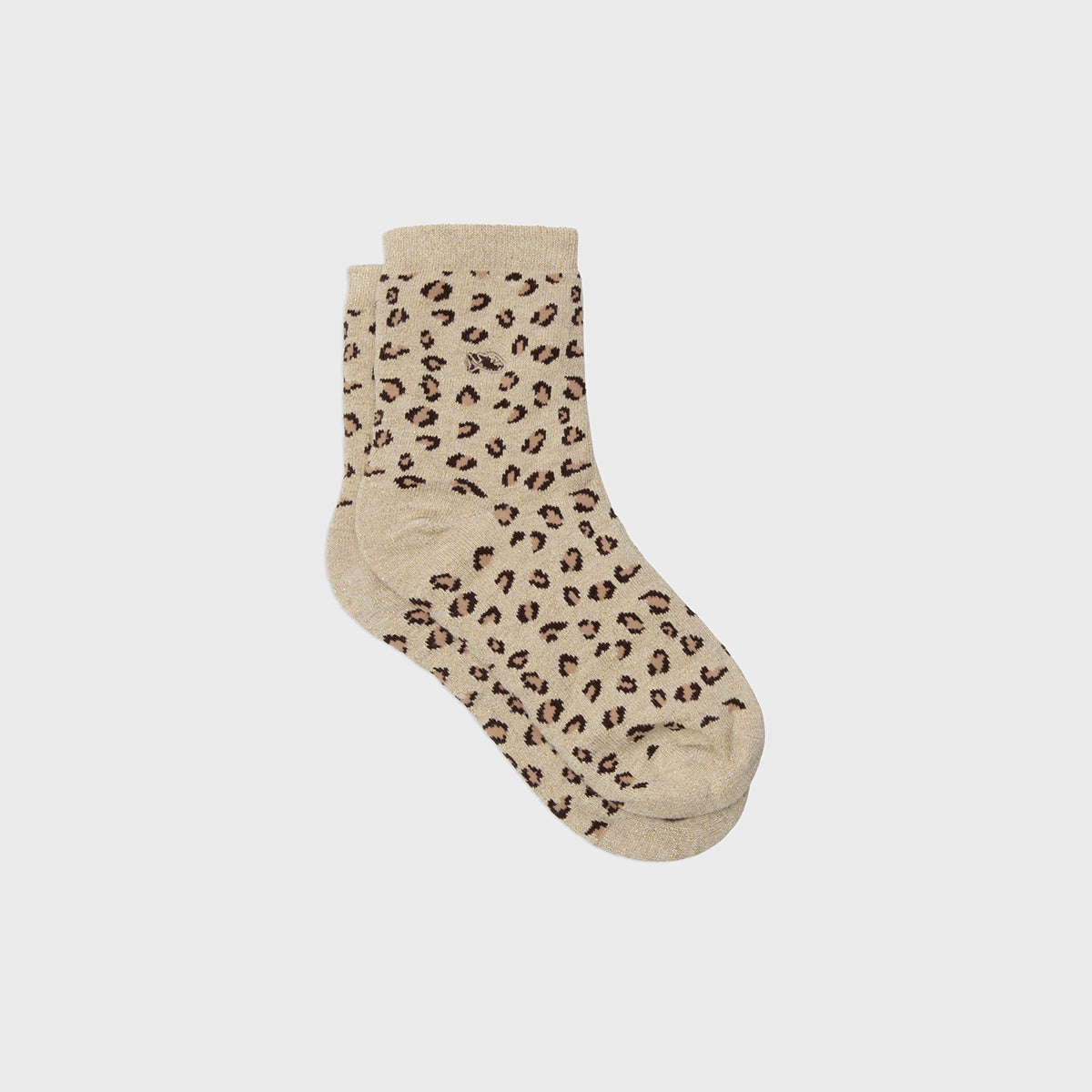 Chaussettes léopard pailletées - Kaki