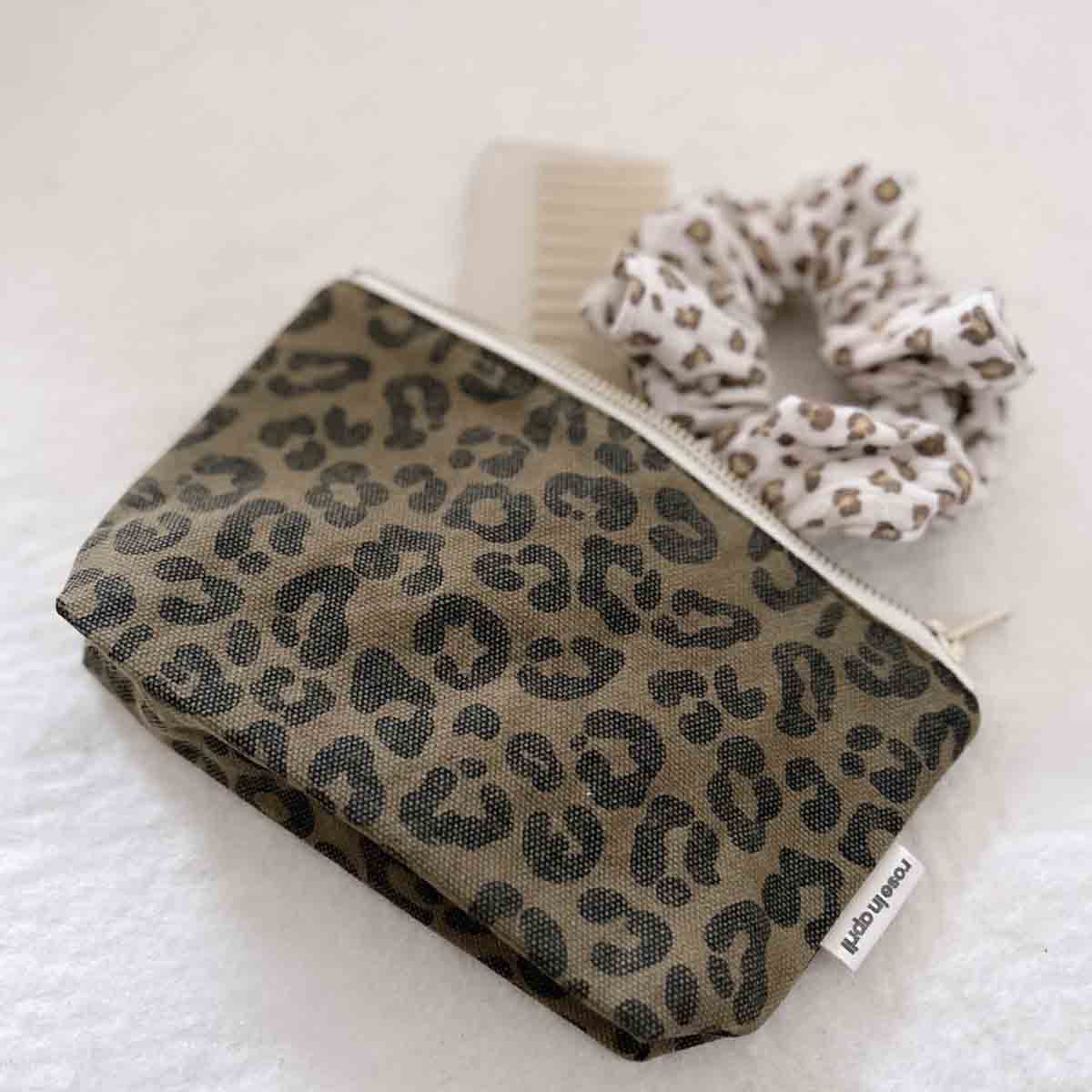 Pochette sofia en coton graou olive