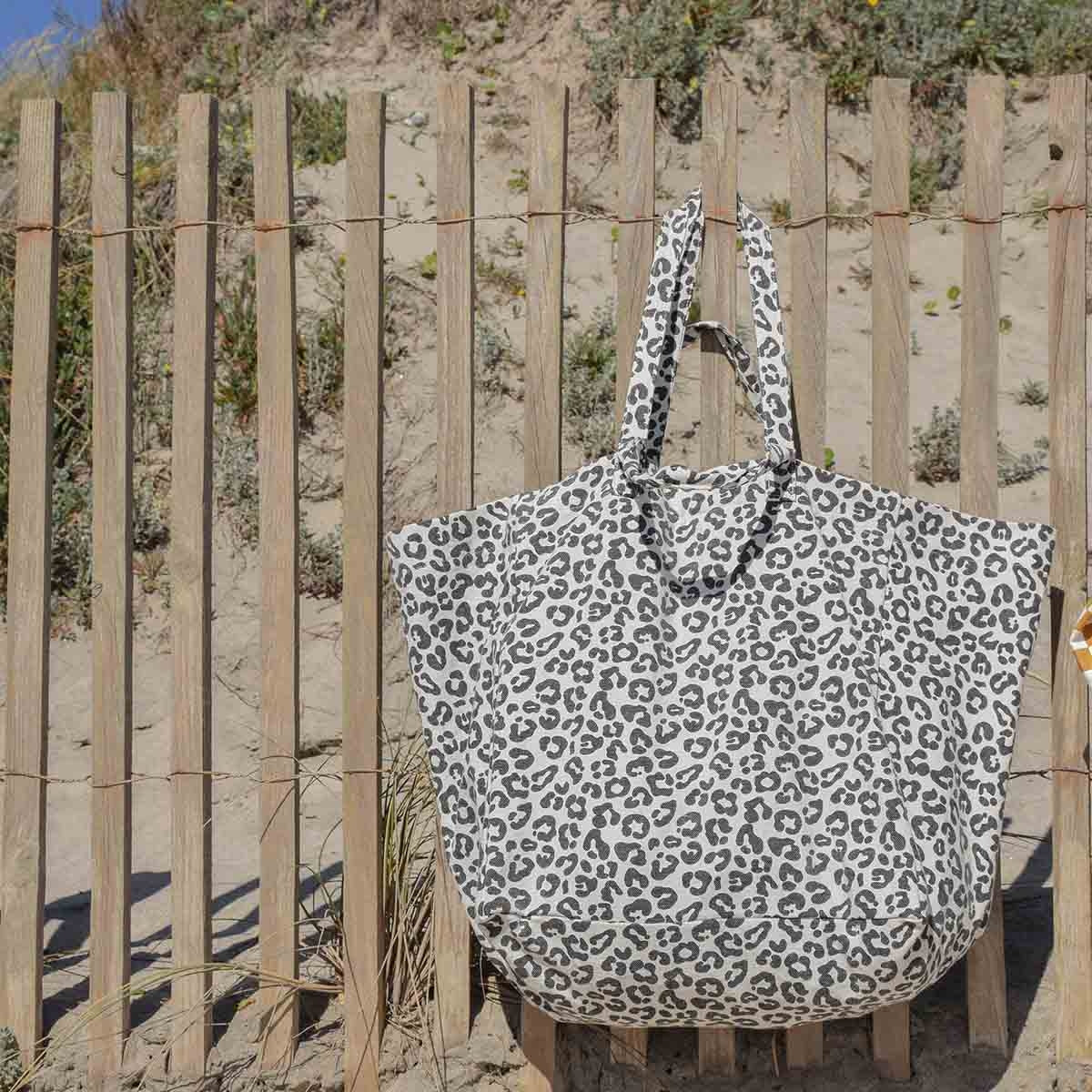 ELISA SAC CABAS IMPRIME GRAOU GREIGE