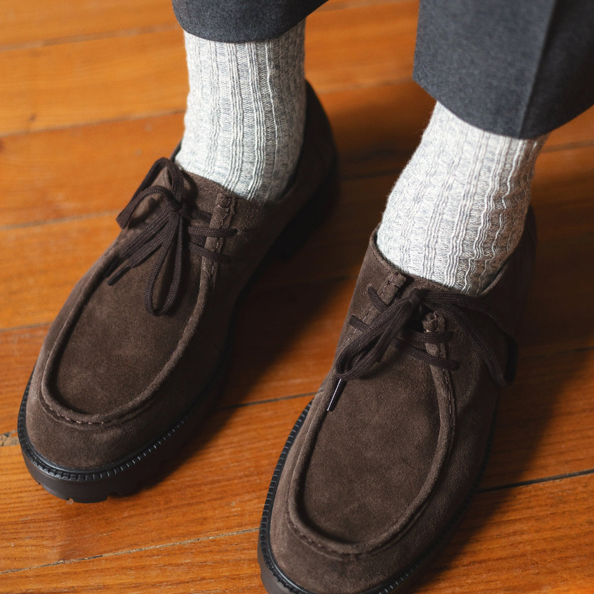 Coton melange pattern socks Bleu