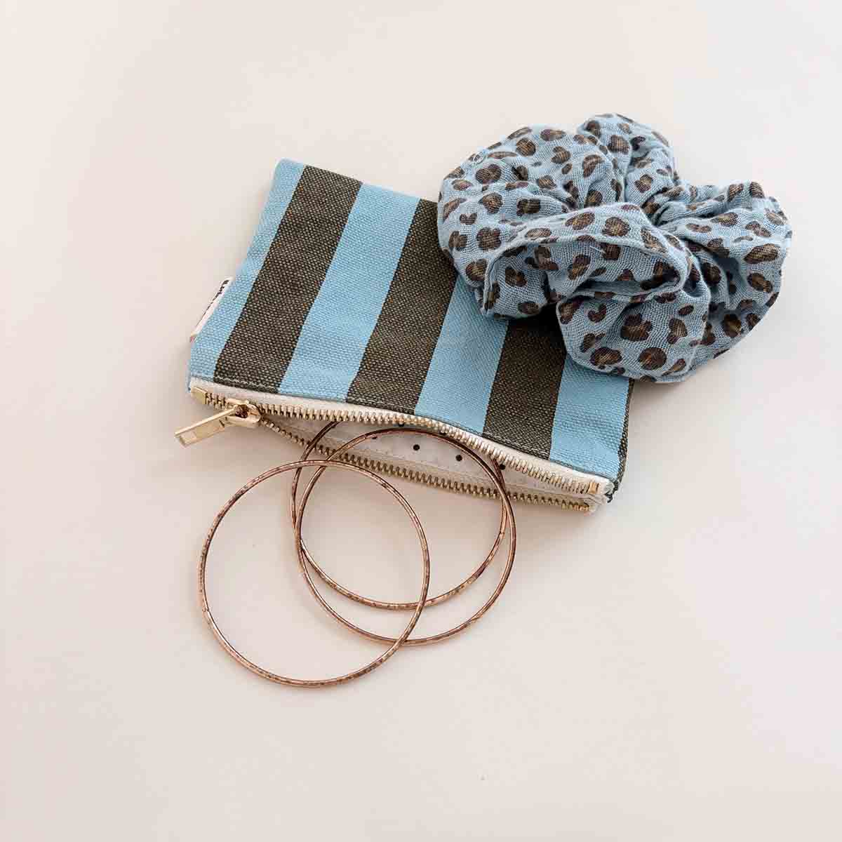 Chouchou Mini leopard sky blue