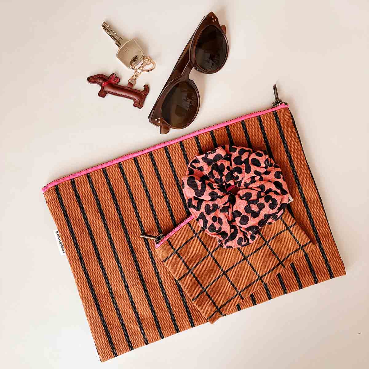 MARIE PORTE MONNAIE CHECK GINGER ZIP NEON PINK