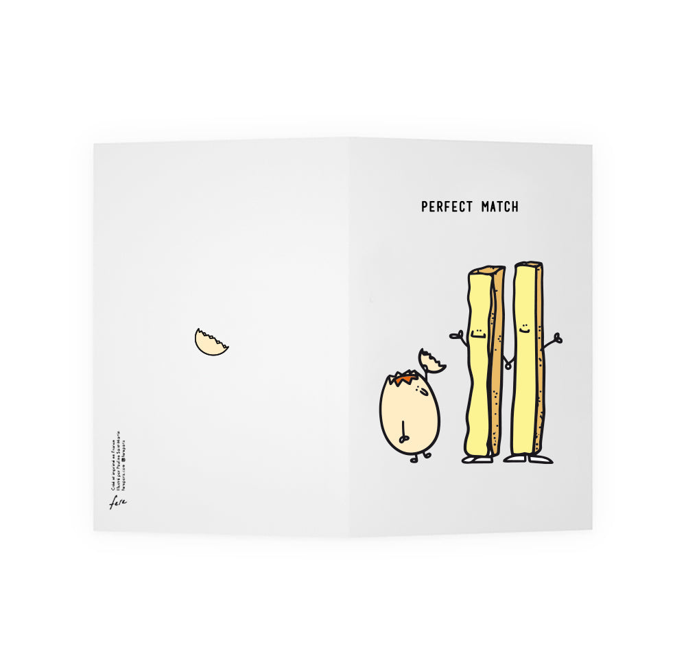 Carte postale perfect match mouillettes