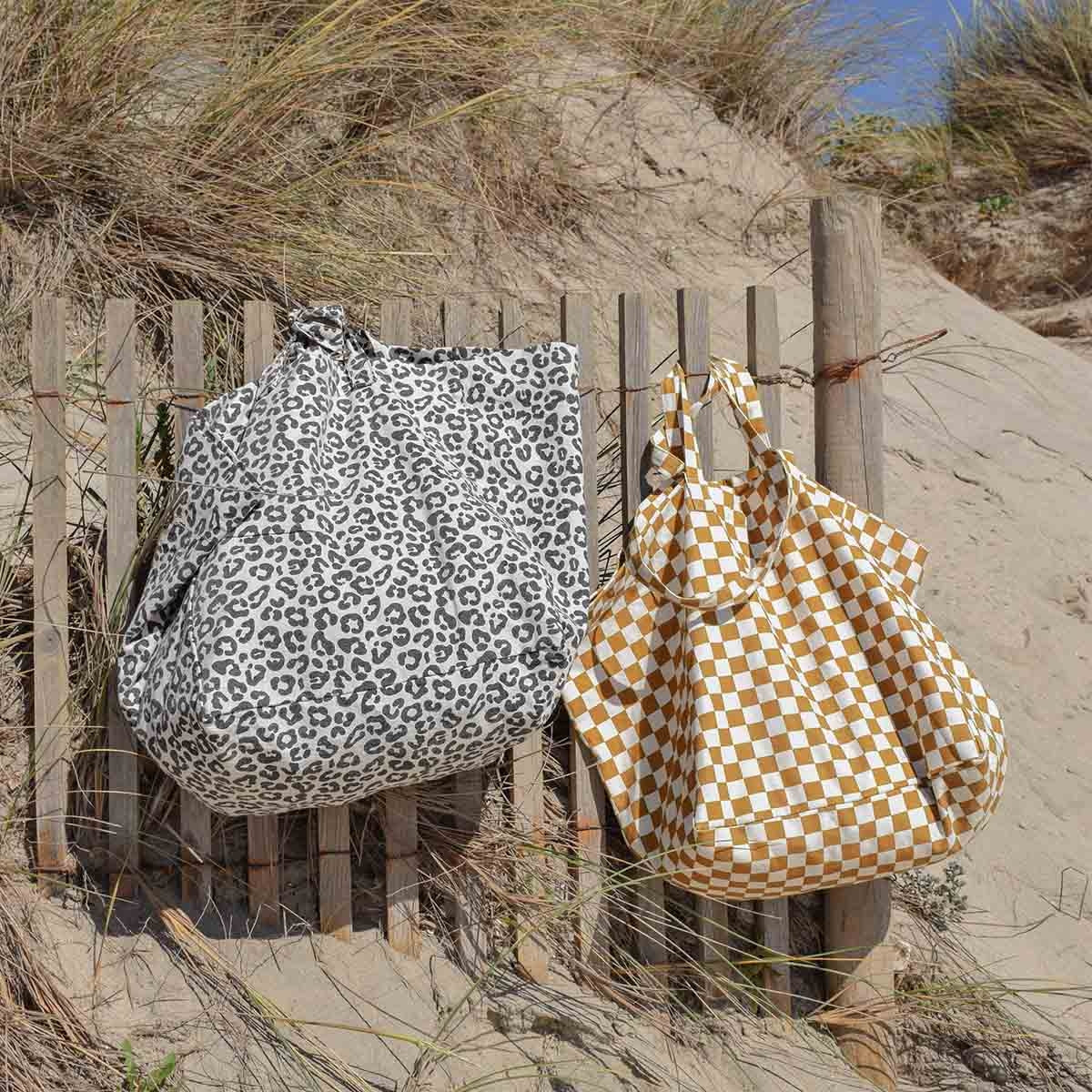 ELISA SAC CABAS IMPRIME GRAOU GREIGE