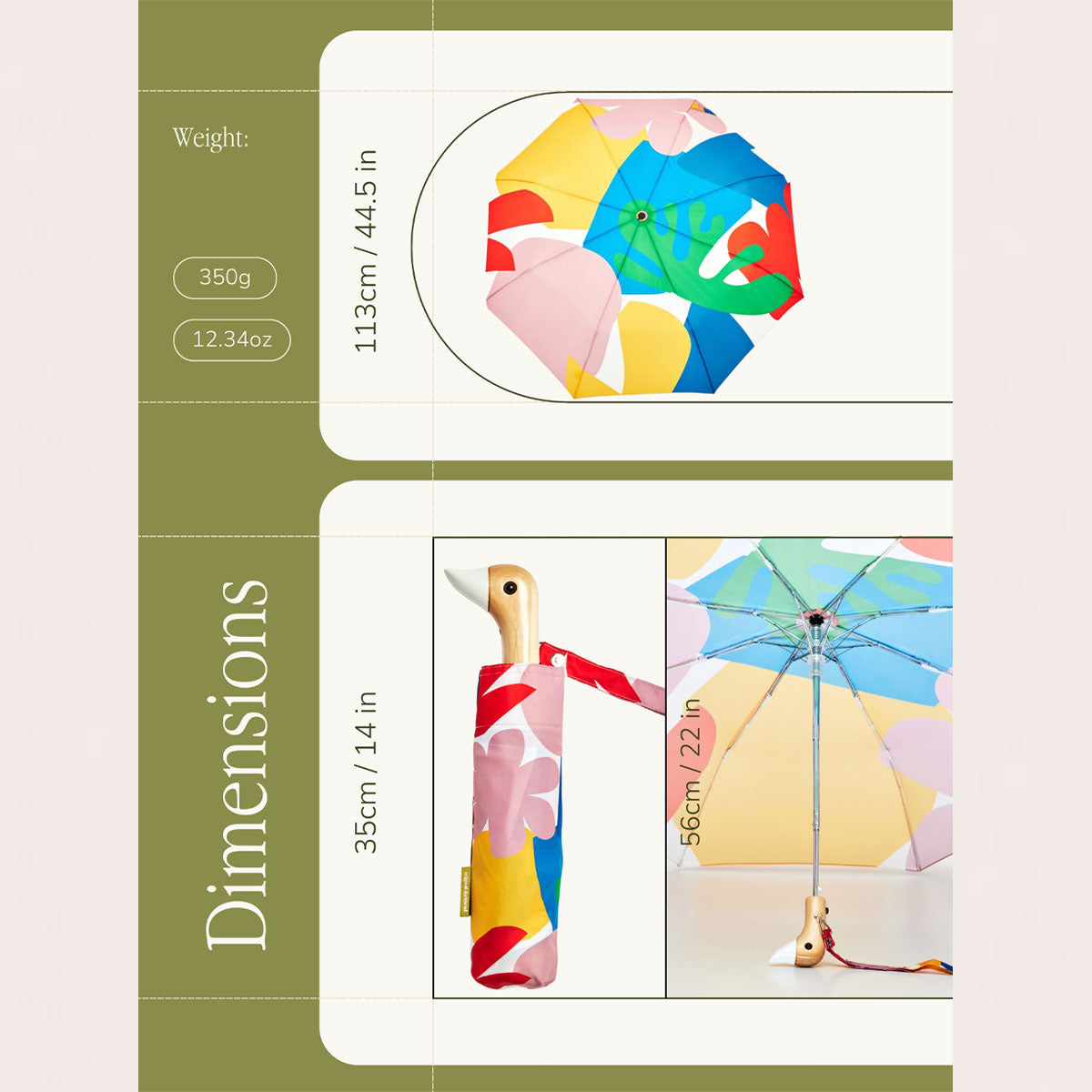 Parapluie Compact Imprimé Matisse