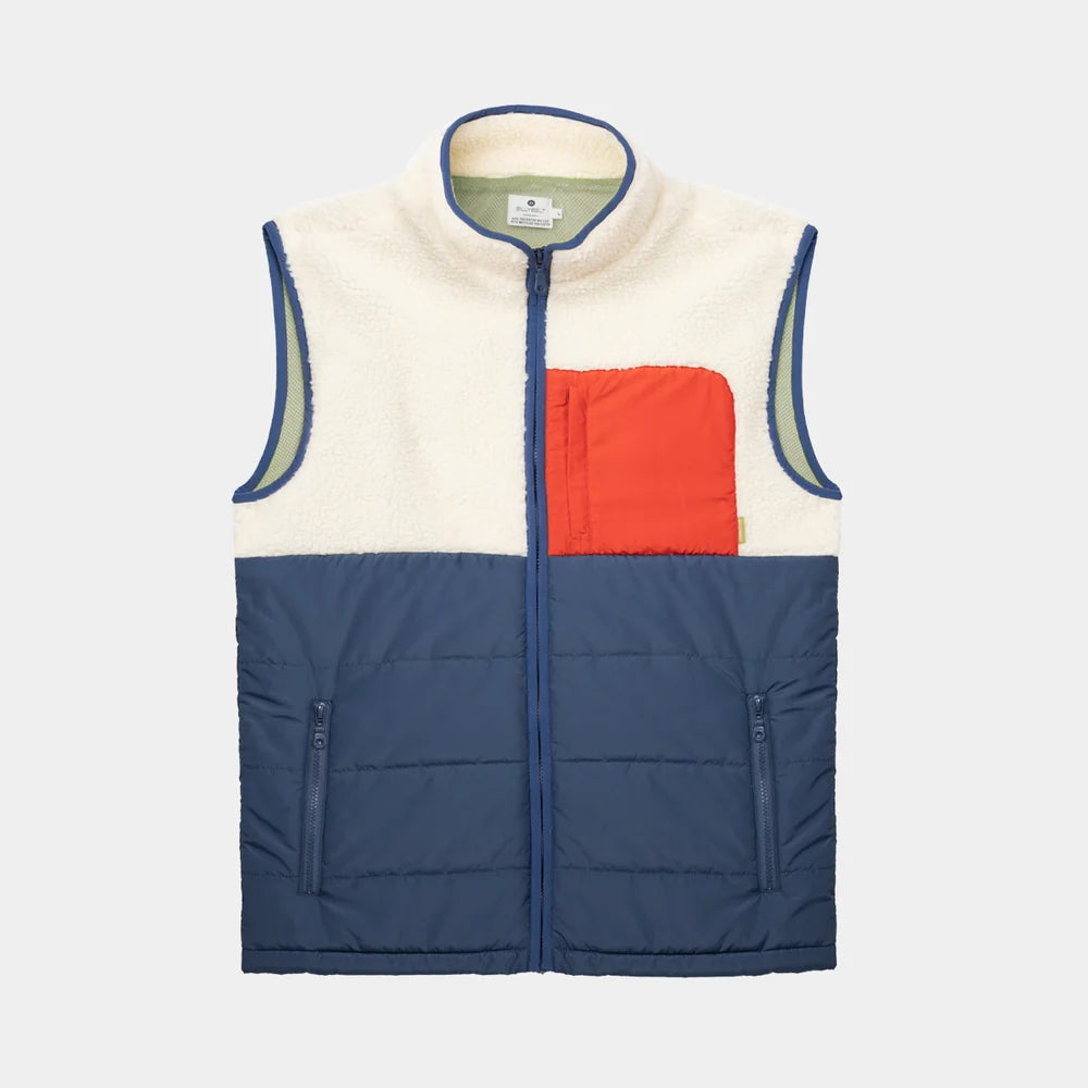 Veste bi-matières en sherpa sans manches