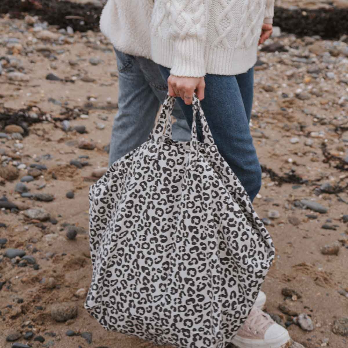ELISA SAC CABAS IMPRIME GRAOU GREIGE