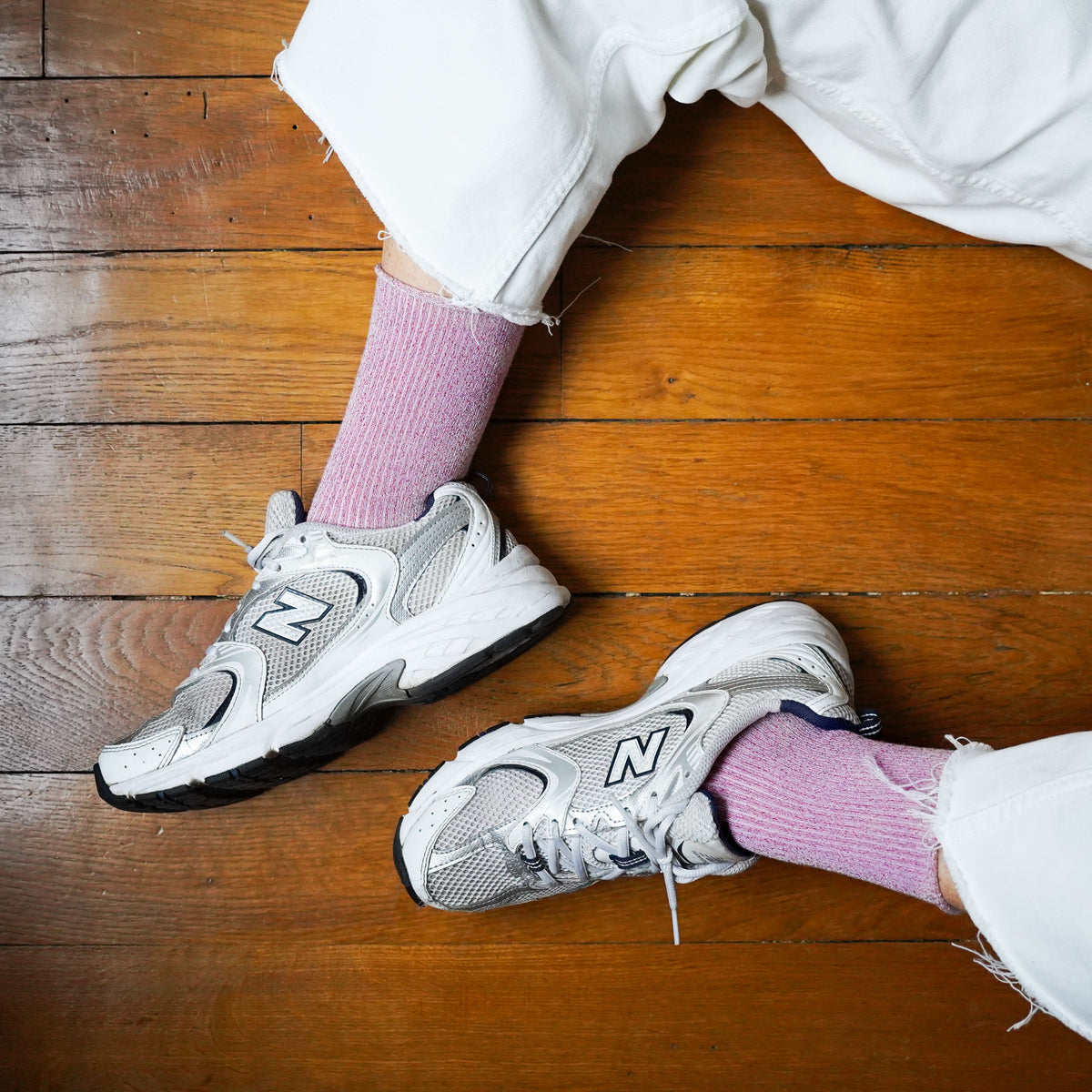 Lurex glitter socks